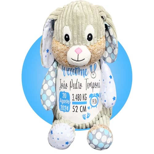 Baby Birth Stats Plush - Starry Night Bunny