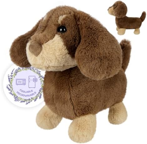 Heatable Coolable Dachshund Plush Toy for Comfort Relaxation