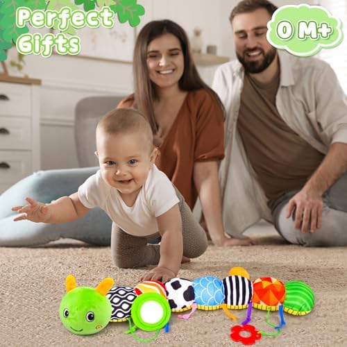 Cute Caterpillar Baby Tummy Time Musical Toy
