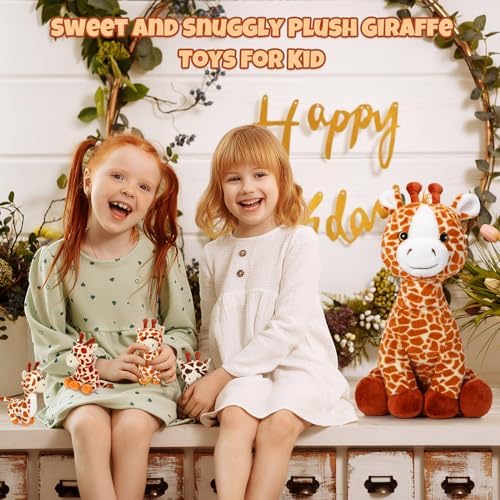 Honoson 5 Pcs Giraffe Plush Set with Babies