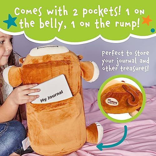 Cuddly Memory Foam Pillow Plush with Belly Pocket - Jesi The Monkey