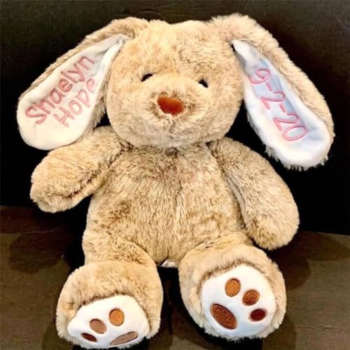 Personalized Plush Bunny Toy for Kids Soft Easter Gift