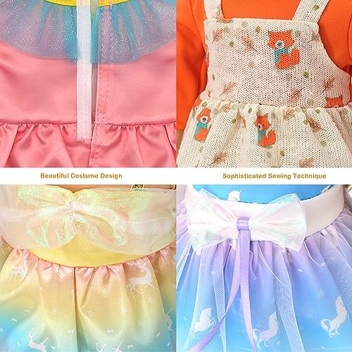 DC-BEAUTIFUL 6 Piece Doll Outfits for 16-18 Inch Baby Dolls