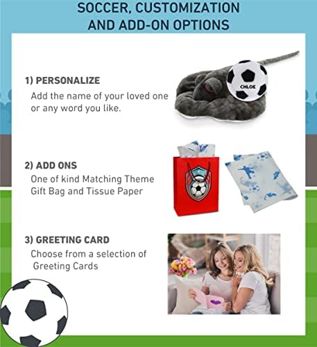 DolliBu Grey Stingray Stuffed Animal with Soccer Ball - 18 Inches