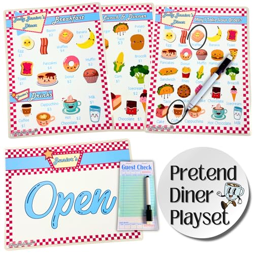 Jolly Juniors Diner Pretend Play Menu Set