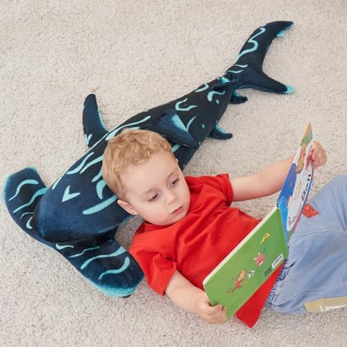 40 Inch Hammerhead Shark Plush Toy - Giant Huggable Stuffed Animal