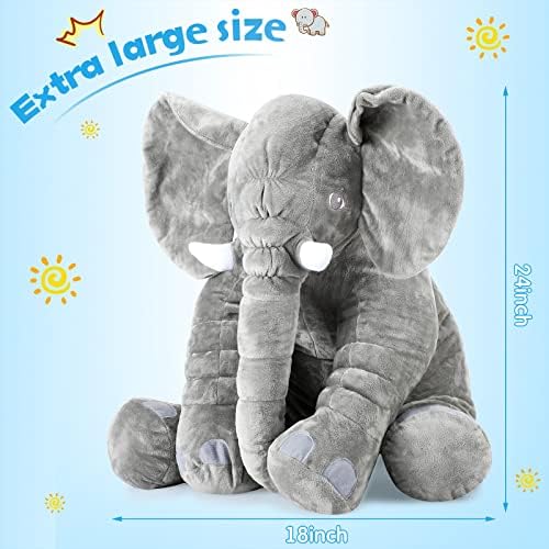 Yulejo Giant Gray Elephant Plush Toy 157 Inch