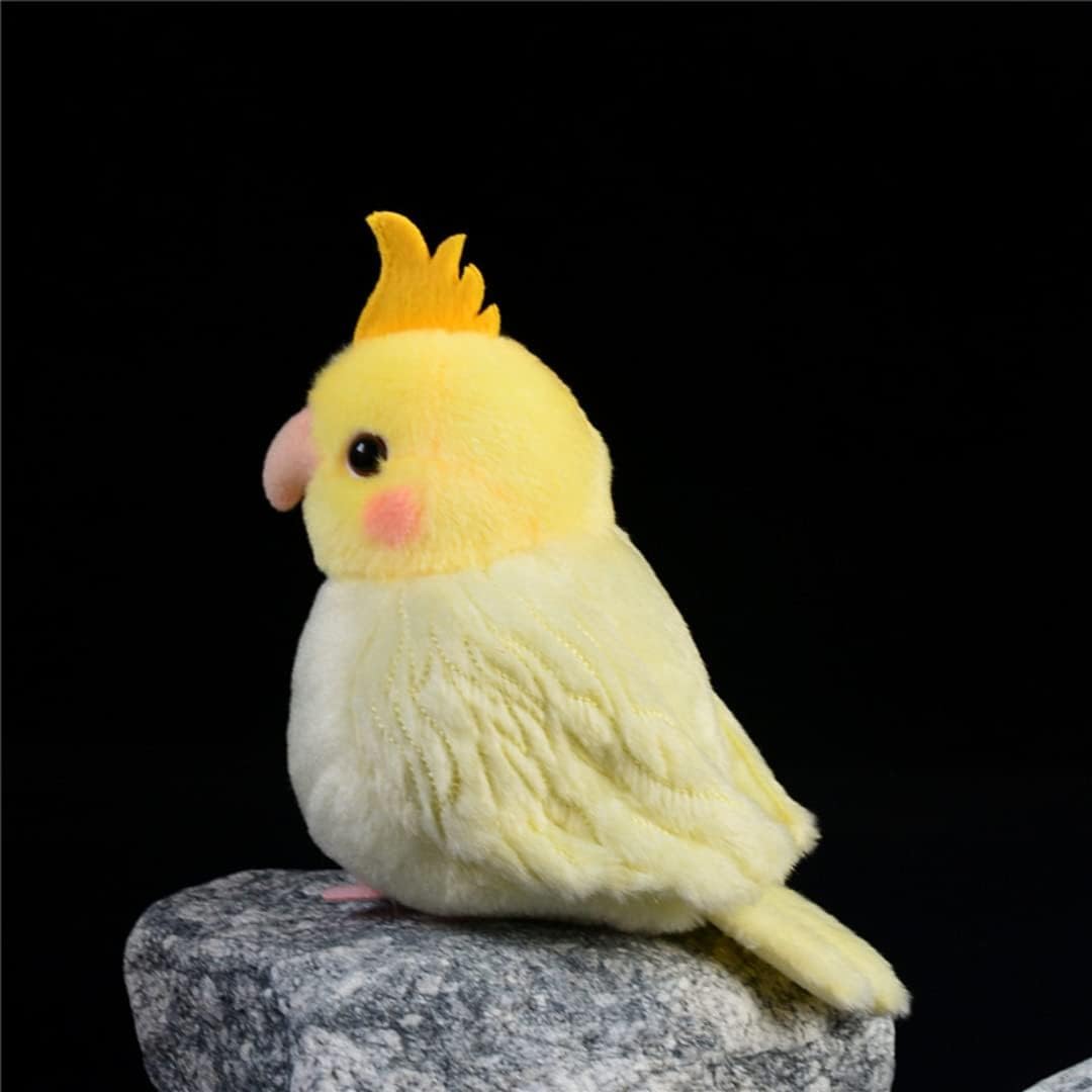 ZCPACE 2pcs Realistic Cockatiel Plush Toy Set