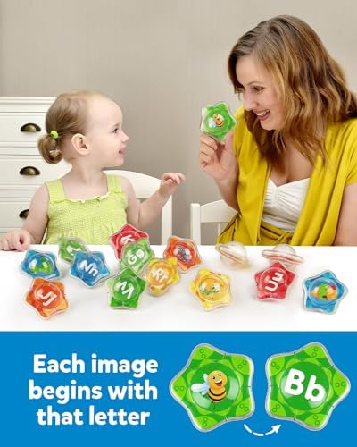 Coogam 26pcs Starfish Floating Alphabet Letters Bath Toy Set