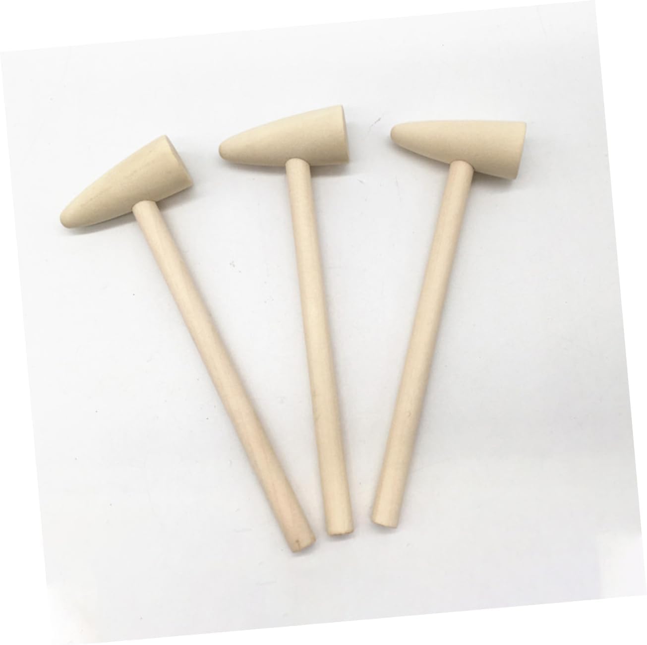 Toyvian Wooden Mini Hammers 15pc Set for Kids
