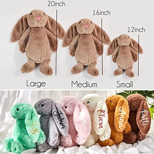 Personalized Valentines Bunny with Embroidered Name