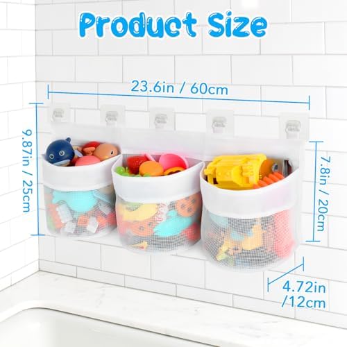 Satumho Bath Toy Storage Organizer White