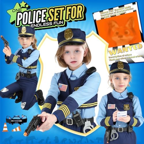 Yadiya Police Officer Costume for Kids 3-12