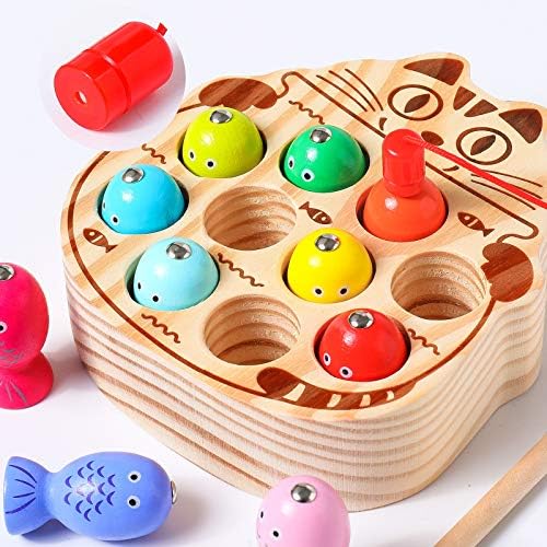 Montessori Magnetic Fishing Game for Toddlers 1-3 Years