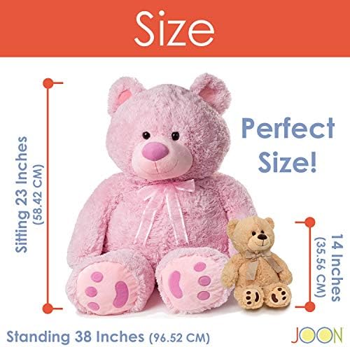 JOON 38 Inch Teddy Bear with Ribbon and Bow