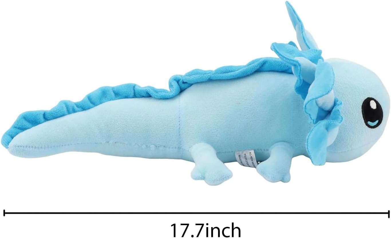 Realistic Blue Axolotl Plush Toy 177 Snuggly Pillow