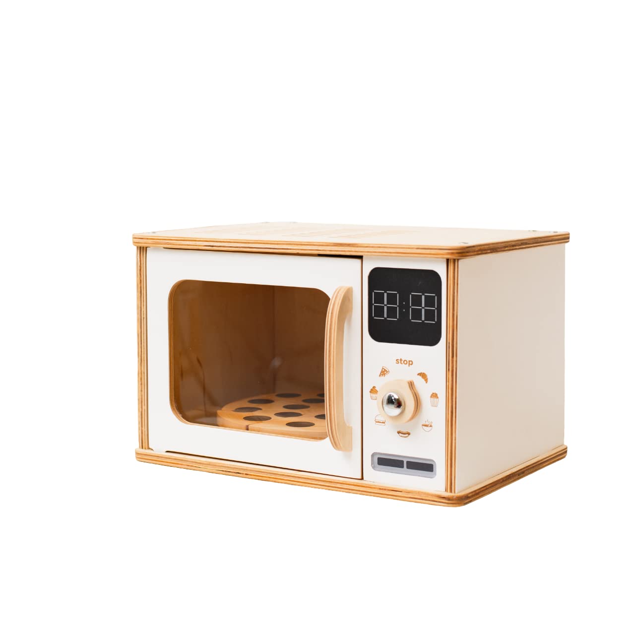 Enjoy The Wood Wooden Microwave Toy for Toddlers