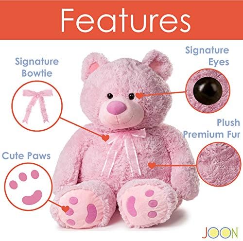 JOON 38 Inch Teddy Bear with Ribbon and Bow