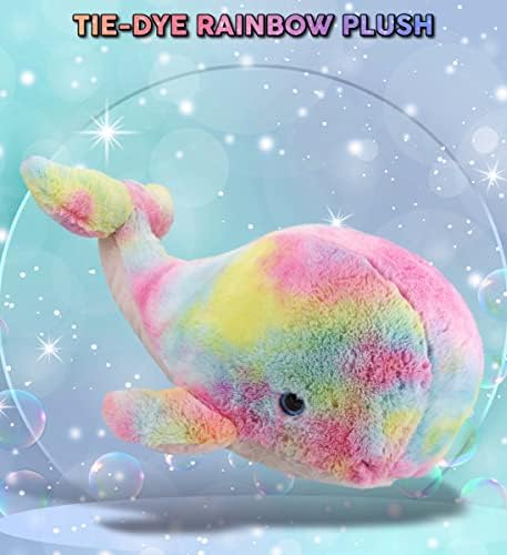DolliBu Rainbow Whale XL Plush Stuffed Toy