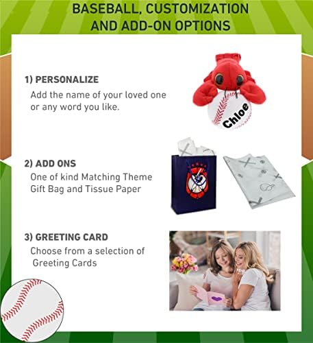 DolliBu Big Eye Lobster Plush with Baseball - 6 Inches 1