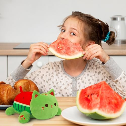 Bekrgwiy Watermelon Cat Plushie 4in Cute Stuffed Animal