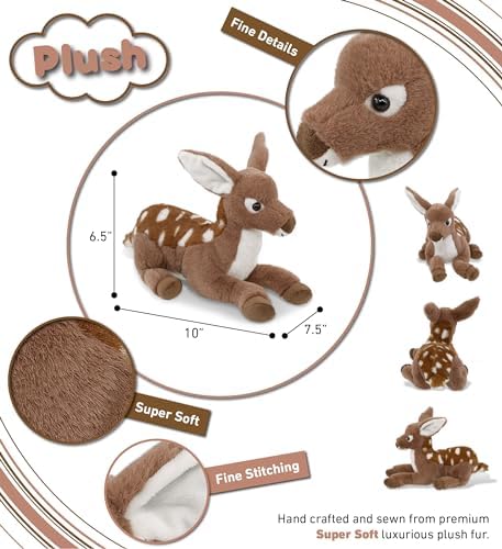 DolliBu Fawn Deer 10 Inch Super Soft Plush Toy