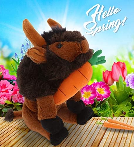DolliBu Happy Easter Buffalo Plush with Carrot