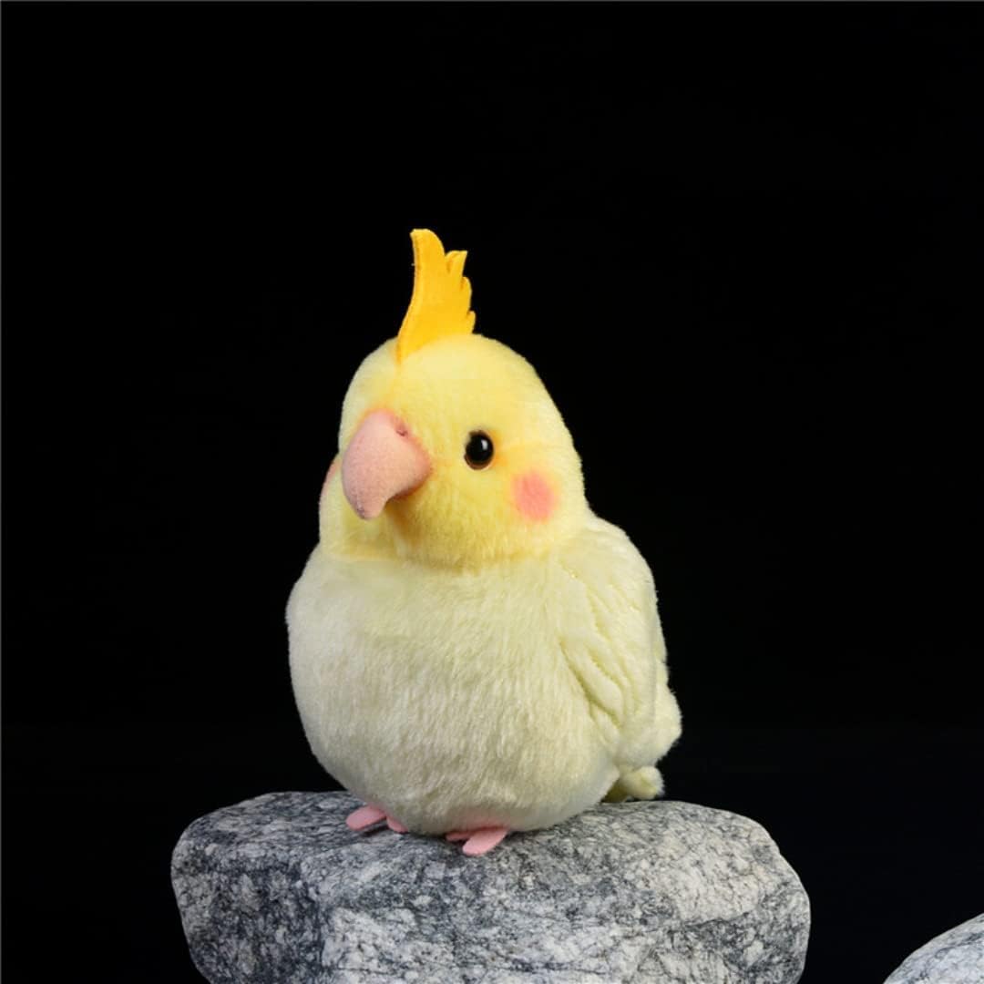 ZCPACE 2pcs Realistic Cockatiel Plush Toy Set