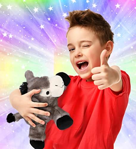 Puzzled DolliBu Plush Donkey - 9 Inch Soft Huggable Grey Stuffed Animal Toy