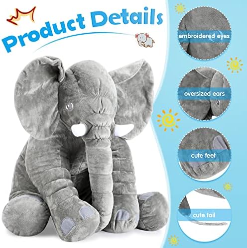 Yulejo Giant Gray Elephant Plush Toy 157 Inch