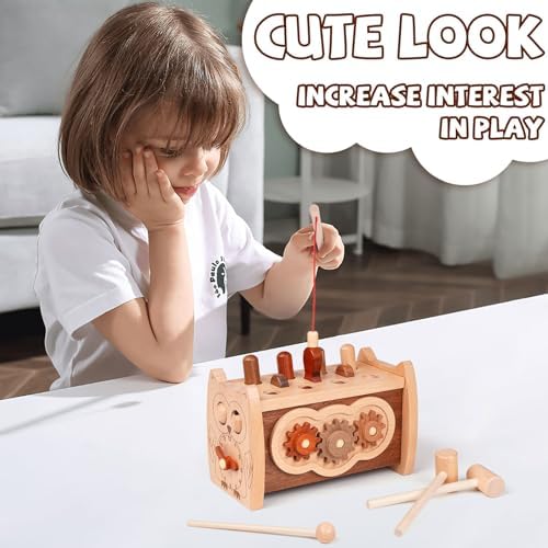 Agirlgle 6-in-1 Wooden Montessori Toy Set