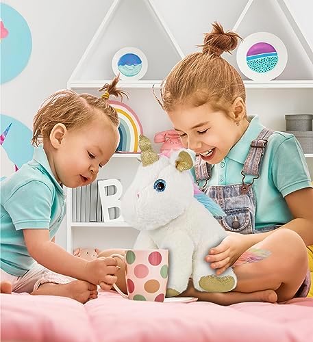 DolliBu White Gold Unicorn Plush 115 Inch