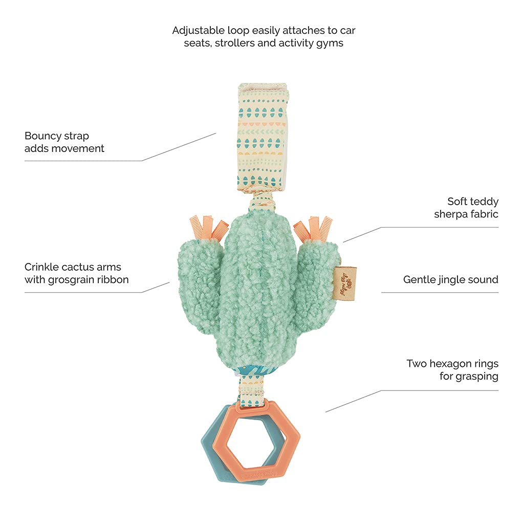 Itzy Ritzy Jingle Toy - Cactus Design Adjustable Loop