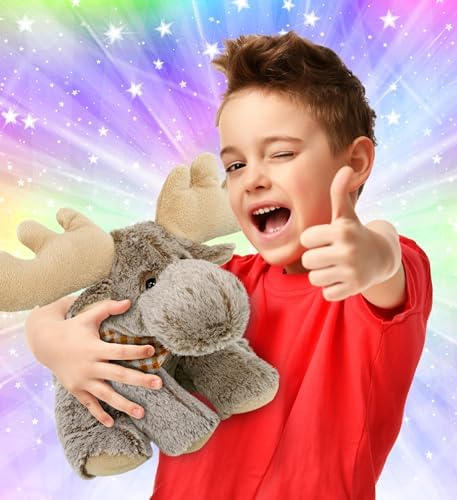 Puzzled DolliBu 12 Inch Fluffy Moose Plush Toy