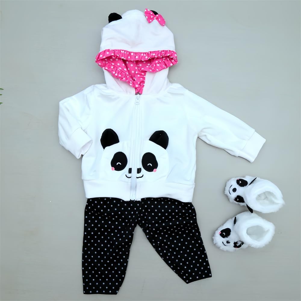 OYESY Reborn Baby Doll Panda Outfit 16-20 Inch