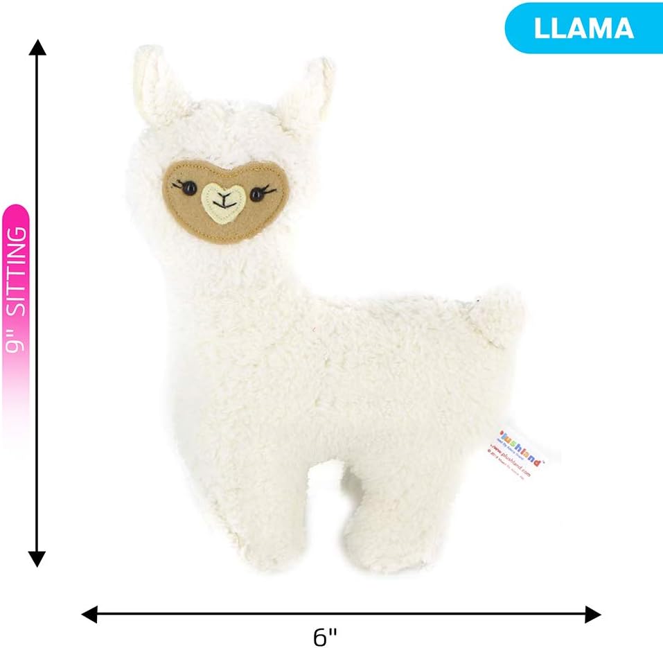 Plushland Marshmella 10 Inch White Llama Plush Toy