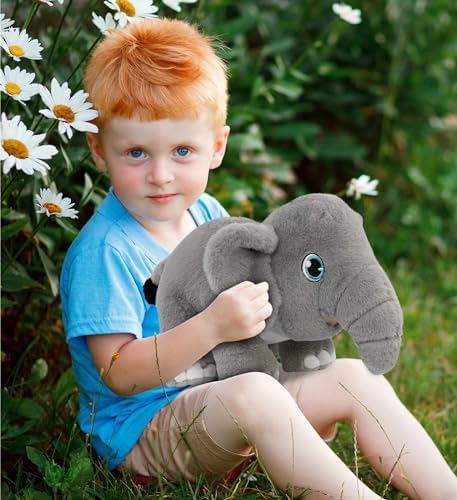 DolliBu Elephant Eco-Friendly Stuffed Animal 14 Inch