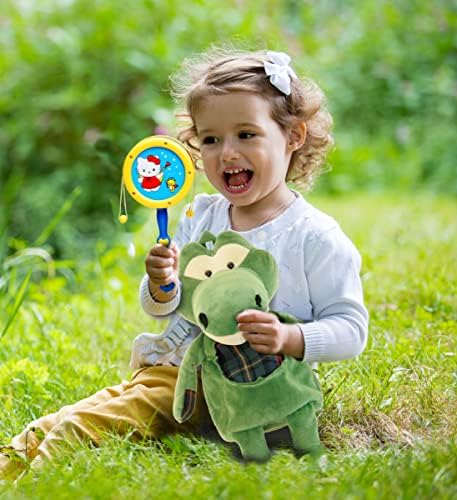 DolliBu Alligator Plush Backpack 14 Inch Cute Kids Travel Bag