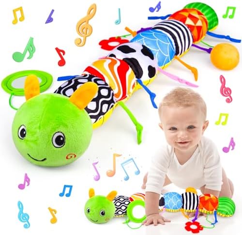 Cute Caterpillar Baby Tummy Time Musical Toy