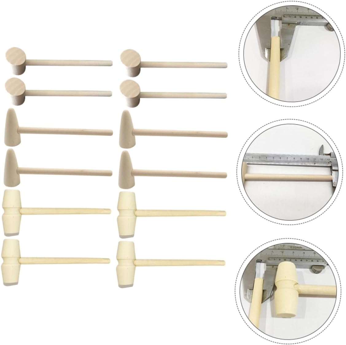 DECHOUS Wooden Hammer Toy Set 15pcs Safe and Durable