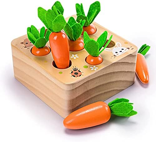 Ancaixin Wooden Montessori Carrot Harvest Toy