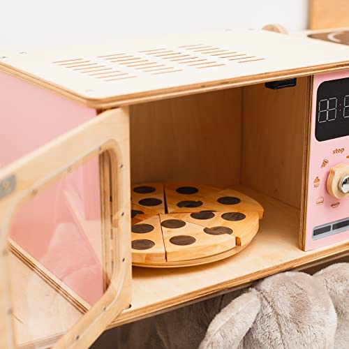 Enjoy The Wood Wooden Microwave Toy for Toddlers