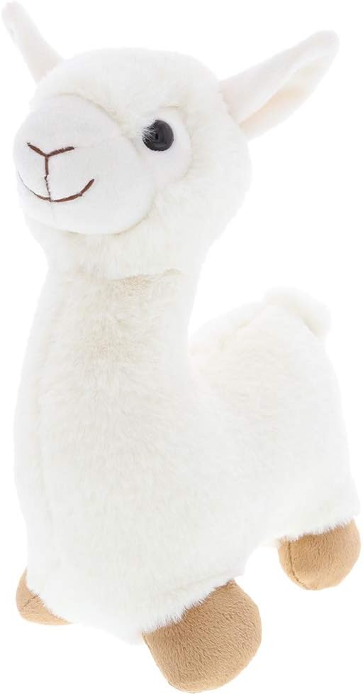 DolliBu White Llama Plush Stuffed Animal 11 Inches