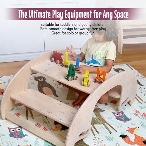 Kidodido Montessori Wooden Seesaw for Kids