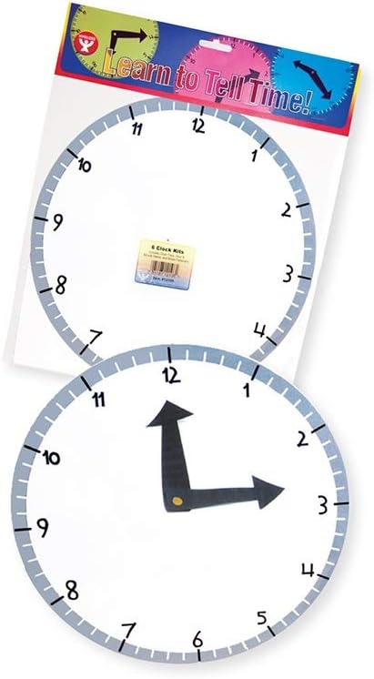 Hygloss Learn-to-Tell-Time Paper Clock Kit