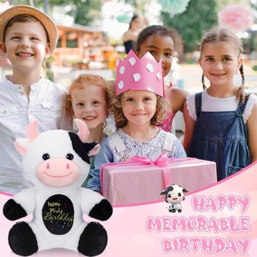 HyDren 98 Inch Birthday Cow Plush Toy