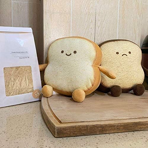 Funny Toast Bread Plush Pillow Toy - Cute Design for Relaxation