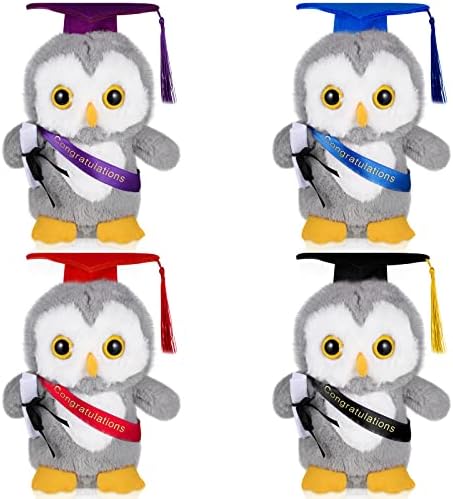Sotiff 4 Pcs Graduation Owl Plush Toys 9 Inch 1