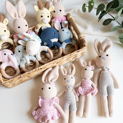 KawaiOnO Bunny Dad Cream Blue Handmade Plushie Doll
