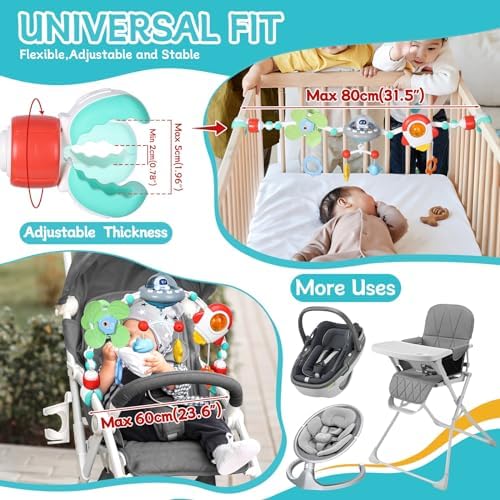 Orzbow Stroller Arch Toy with Musical Windmill